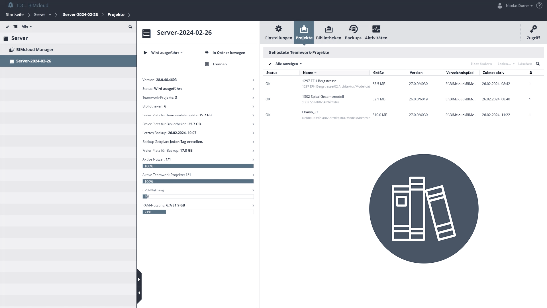 Server - Projekte und Bibliotheken Server - Projekte und Bibliotheken