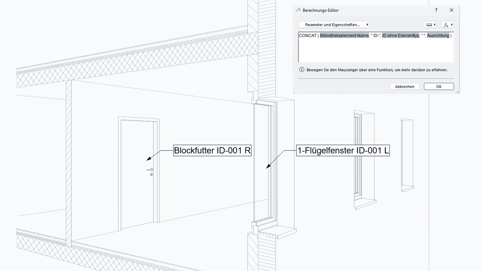 Berechnung - Erweiterte ID für Fenster/Türen